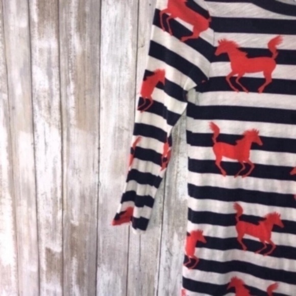 Anthropologie Postmark Horse Striped Blouse - Picture 2 of 4